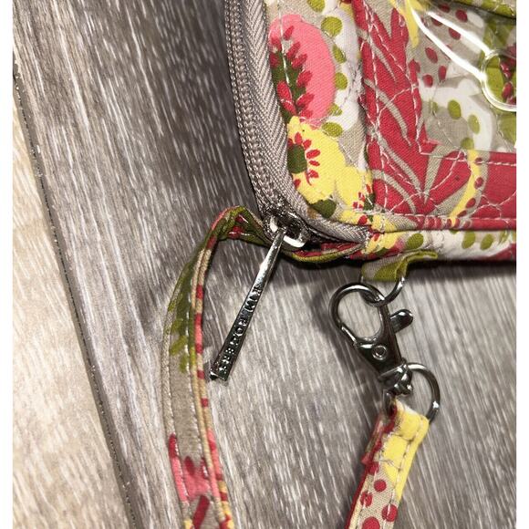 Kim Rogers Womens Top Zip Wristlet Wallet Green Pink Tan Yellow New Without Tag - Picture 3 of 5